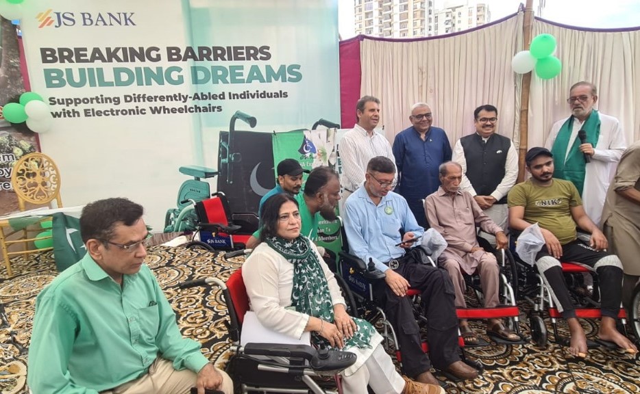 JS Bank Celebrates 14th August by Donating Electronic Wheelchairs to the Differently-Abled